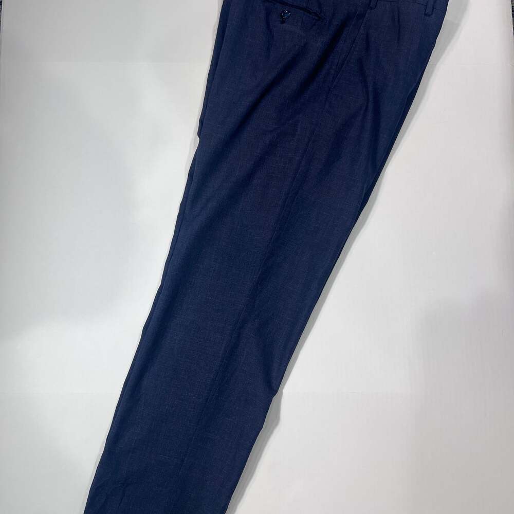 Sartore Blue Vitale Barberis Canonico Wool Blend Dress Pants